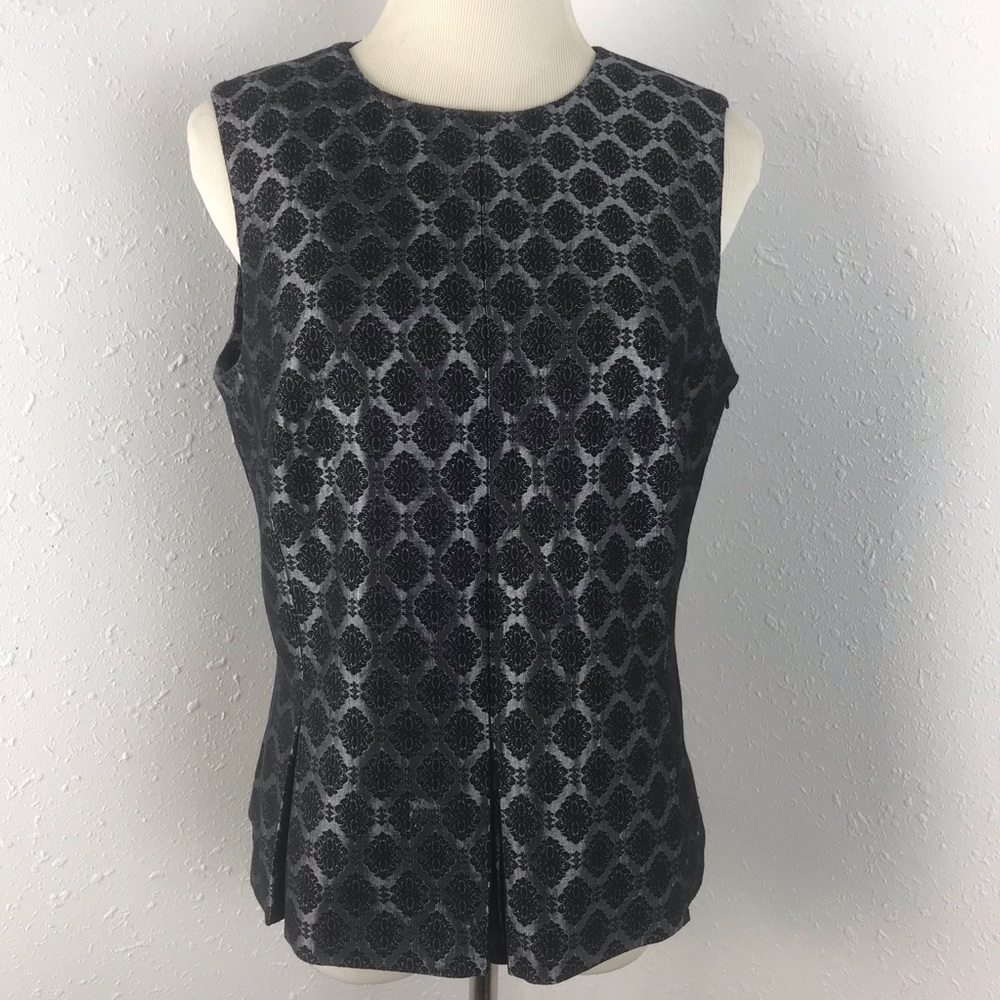 Pure Collection Jaquard Sleeveless Top Size 6
